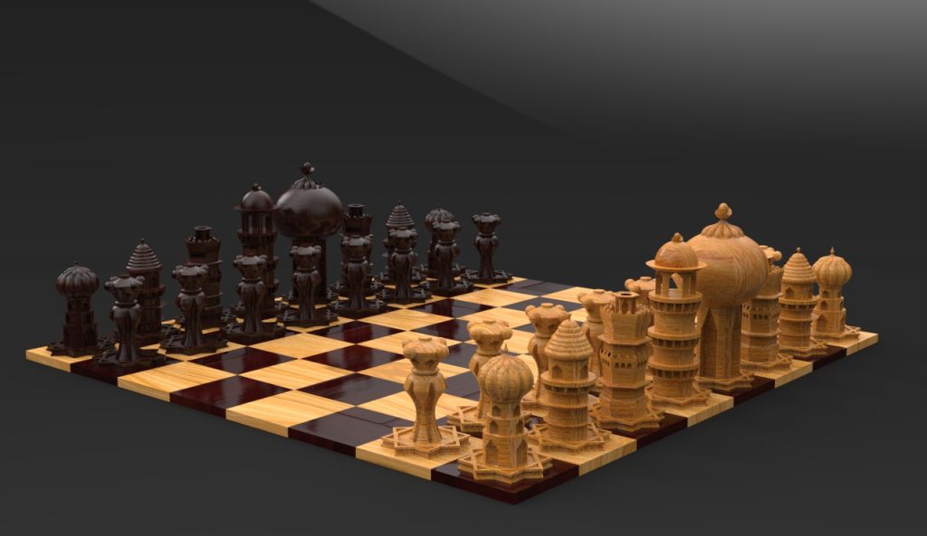 Islamic Architecture Chess Set